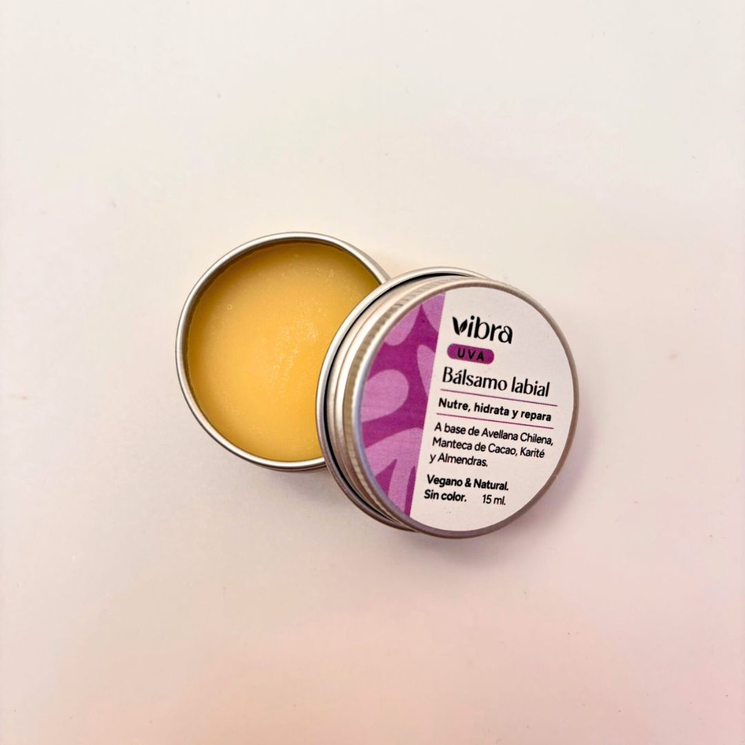 Bálsamo Labial Natural – Sabor Uva | 15 ml (Pote)