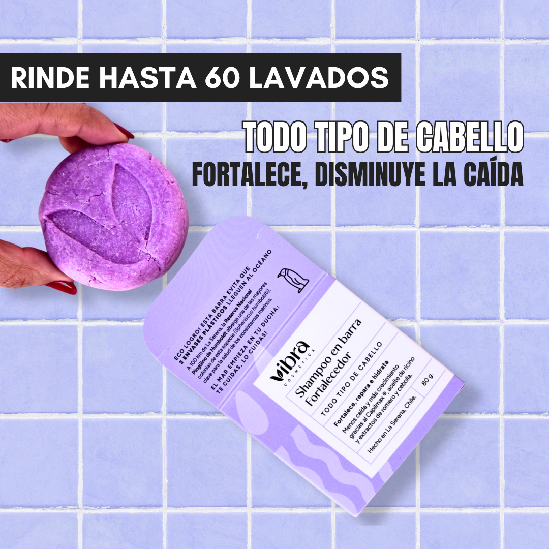 Shampoo sólido fortalecedor - Estimula el Crecimiento (40 y 80 g)