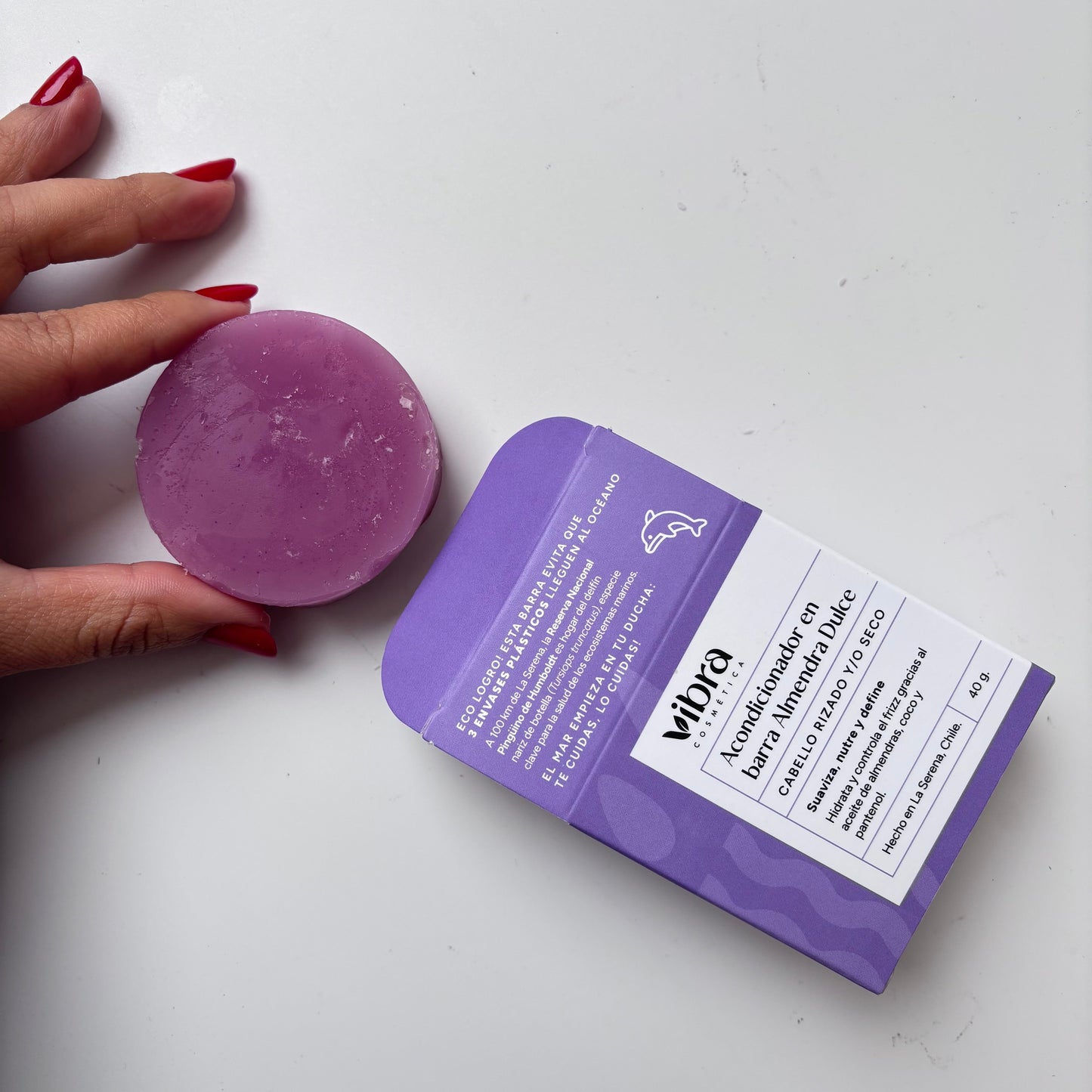 Acondicionador sólido barra | Rulos, Rizos, Cabello Maltratado (40 g)