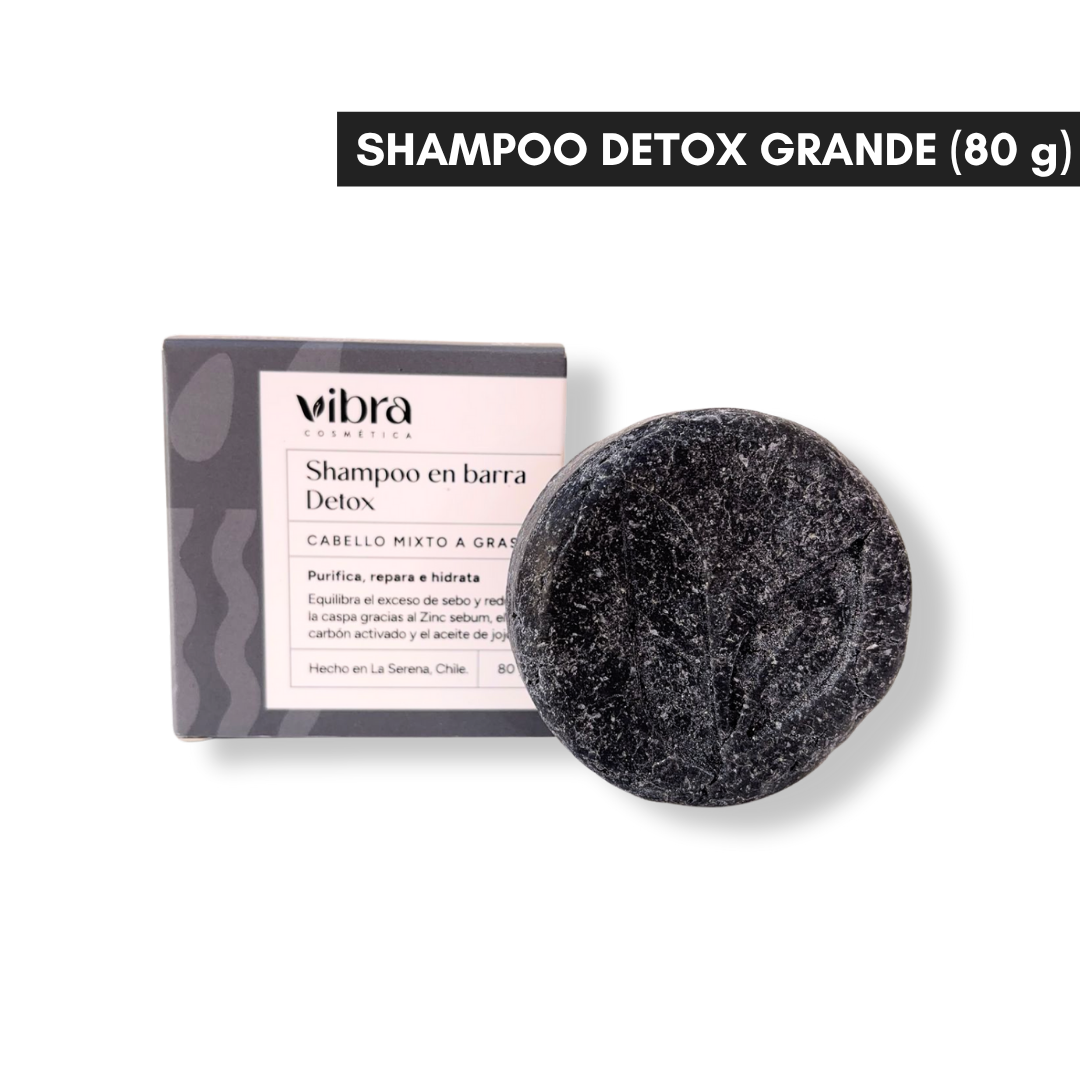 Shampoo Sólido Detox – Cabello Mixto a Graso con Caspa (40 g y 80 g)