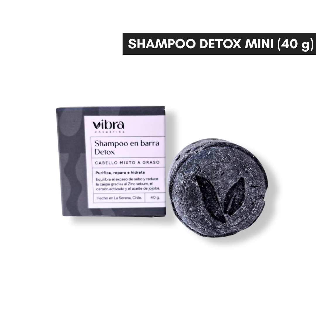 Shampoo sólido detox mini 40 g - Cabello mixto a graso y/o con caspa