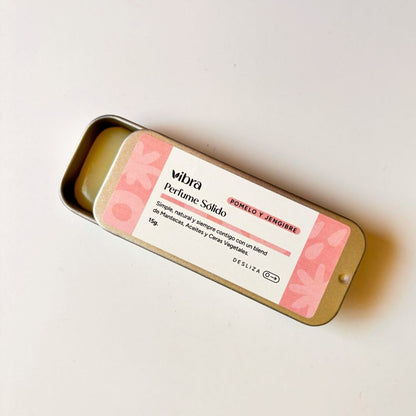 Perfume Sólido Pomelo y Jengibre – Fresco y sofisticado | 15 ml