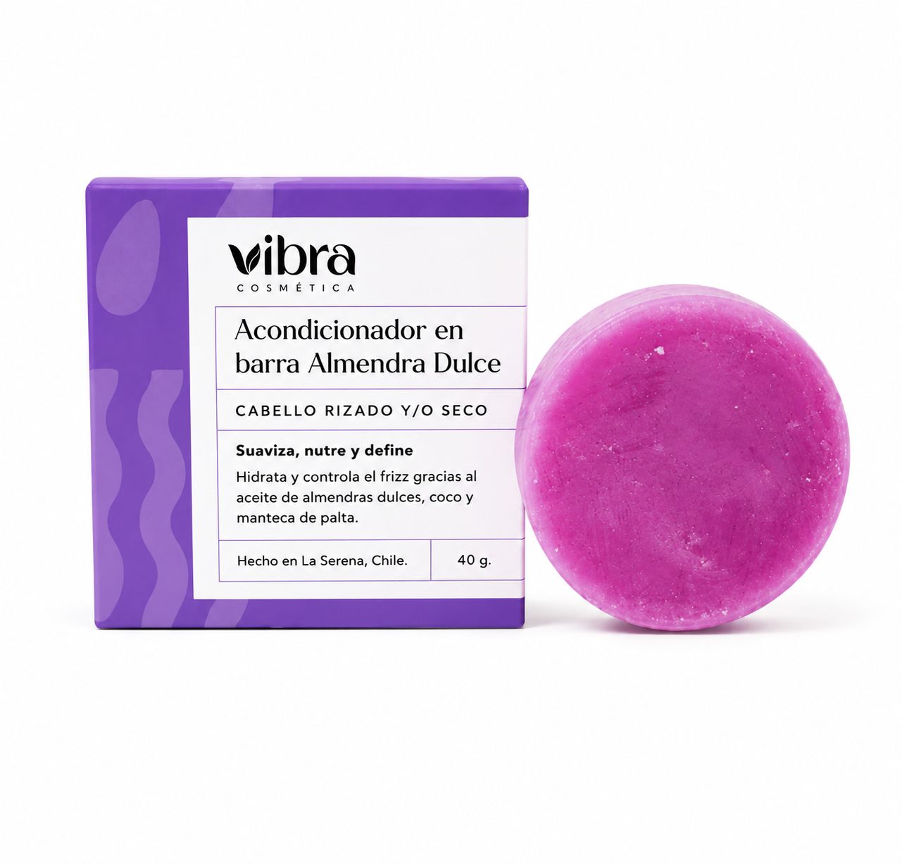 Acondicionador sólido barra - Rulos, Rizos, Cabello Maltratado | 40 g