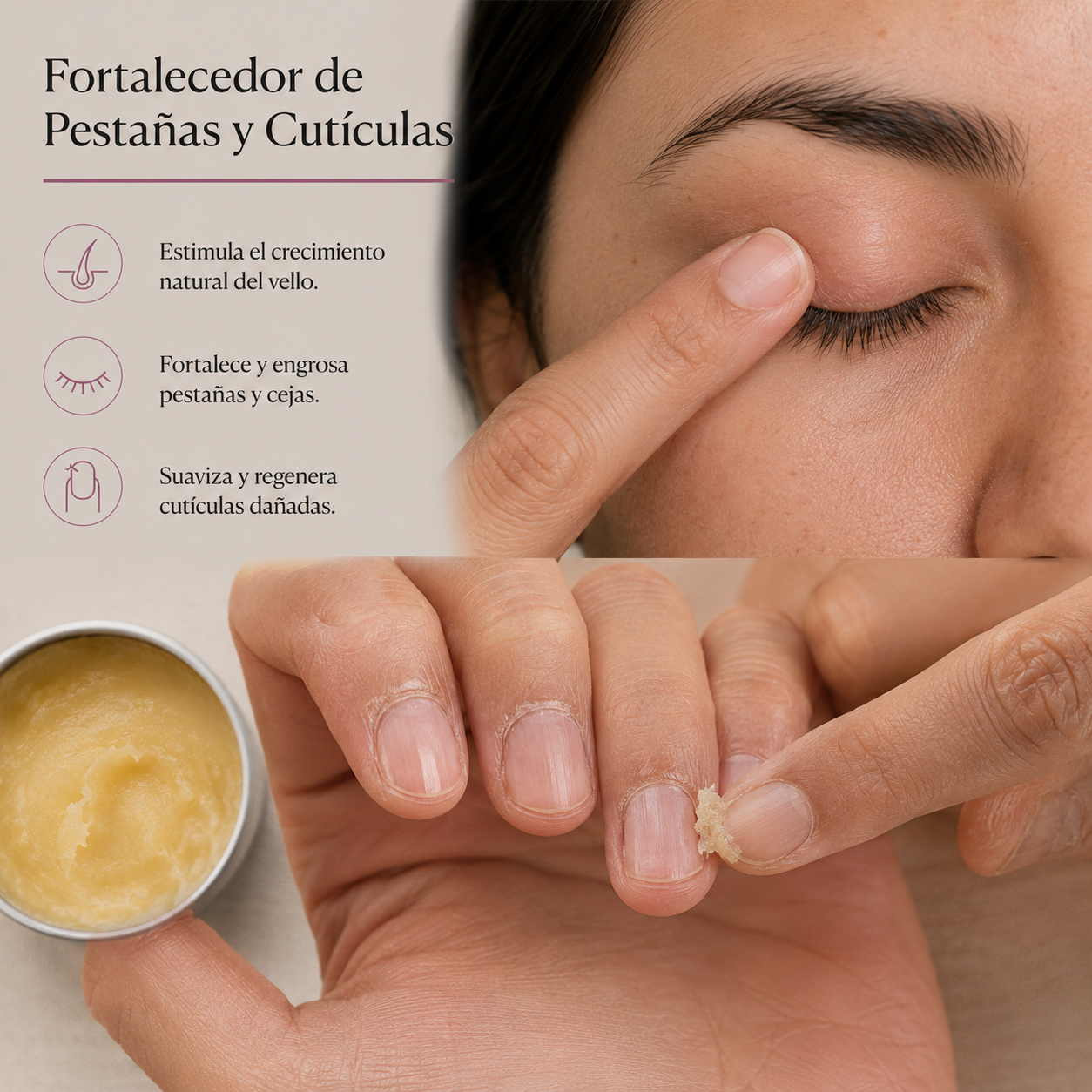 Fortalecedor de cutículas y pestañas 15 ml