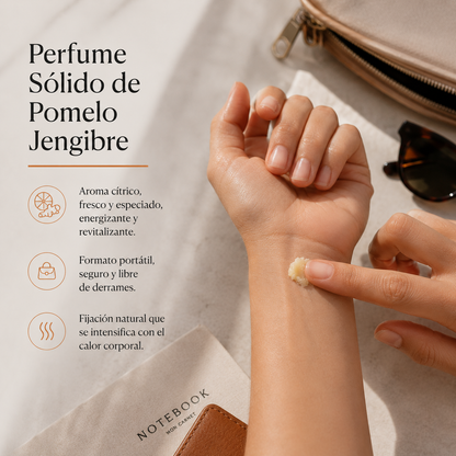 Perfume Sólido Pomelo y Jengibre – Fresco y sofisticado | 15 ml