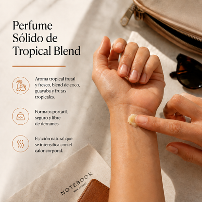 Perfume Sólido Tropical Blend – Guayaba, Coco y Lima | 15 ml