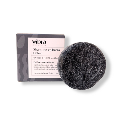 Shampoo Sólido Detox – Cabello Mixto a Graso con Caspa (40 g y 80 g)