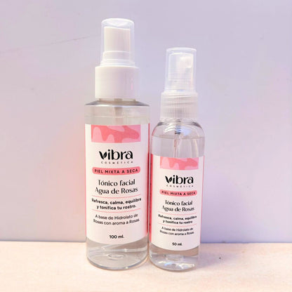 Tónico Facial Agua de Rosas – Hidratante y Calmante, 50 y 100 ml