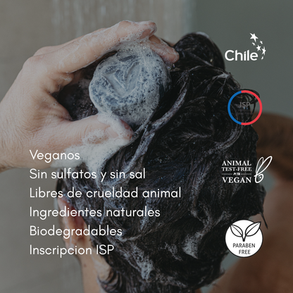 Shampoo Sólido Detox – Cabello Mixto a Graso con Caspa (40 g y 80 g)